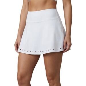 Gigi C Susie Laser Cut Skort White Size Small NWT